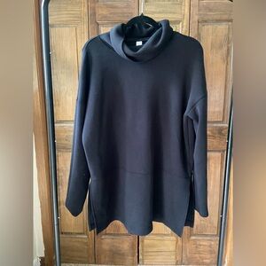 SPANX Black Cowl Neck Sweater with Relaxed Fit